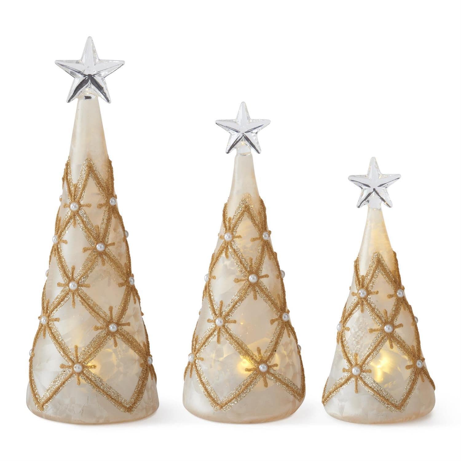Gold & Pearl LED Christmas Tree